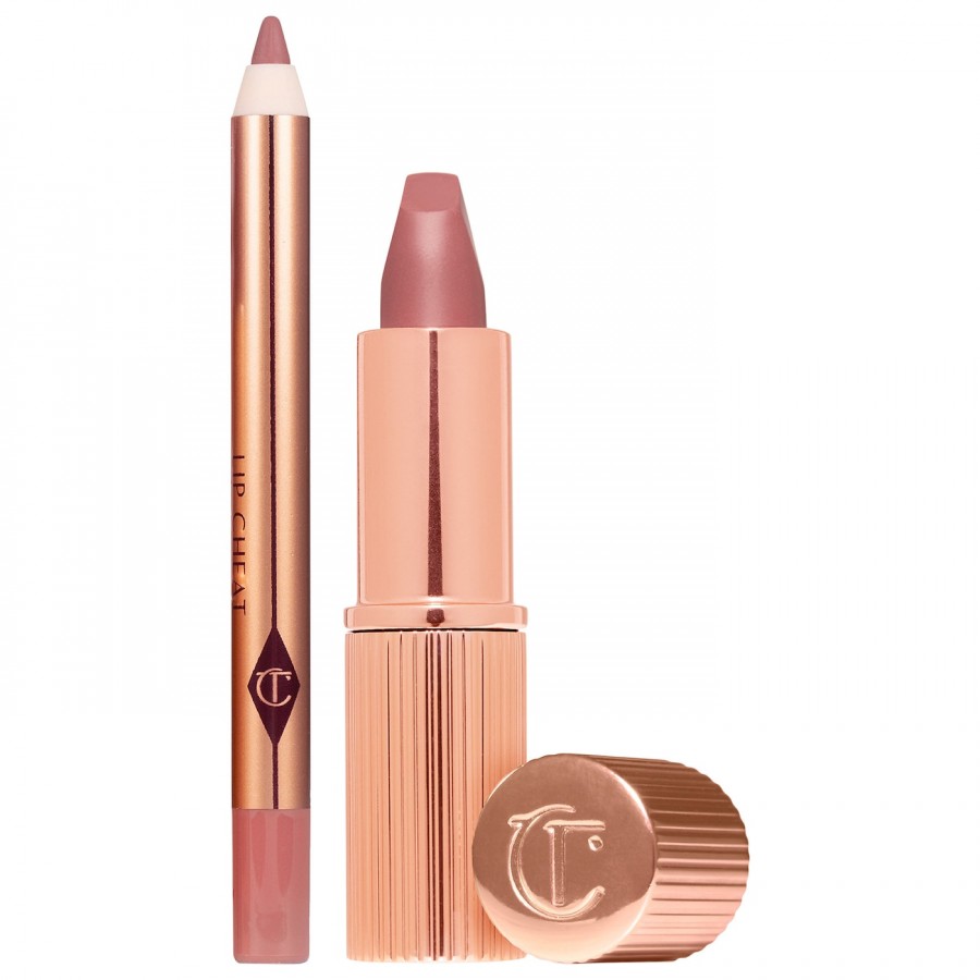Mini Pillow Talk Lipstick & Liner Set - Nude Pink